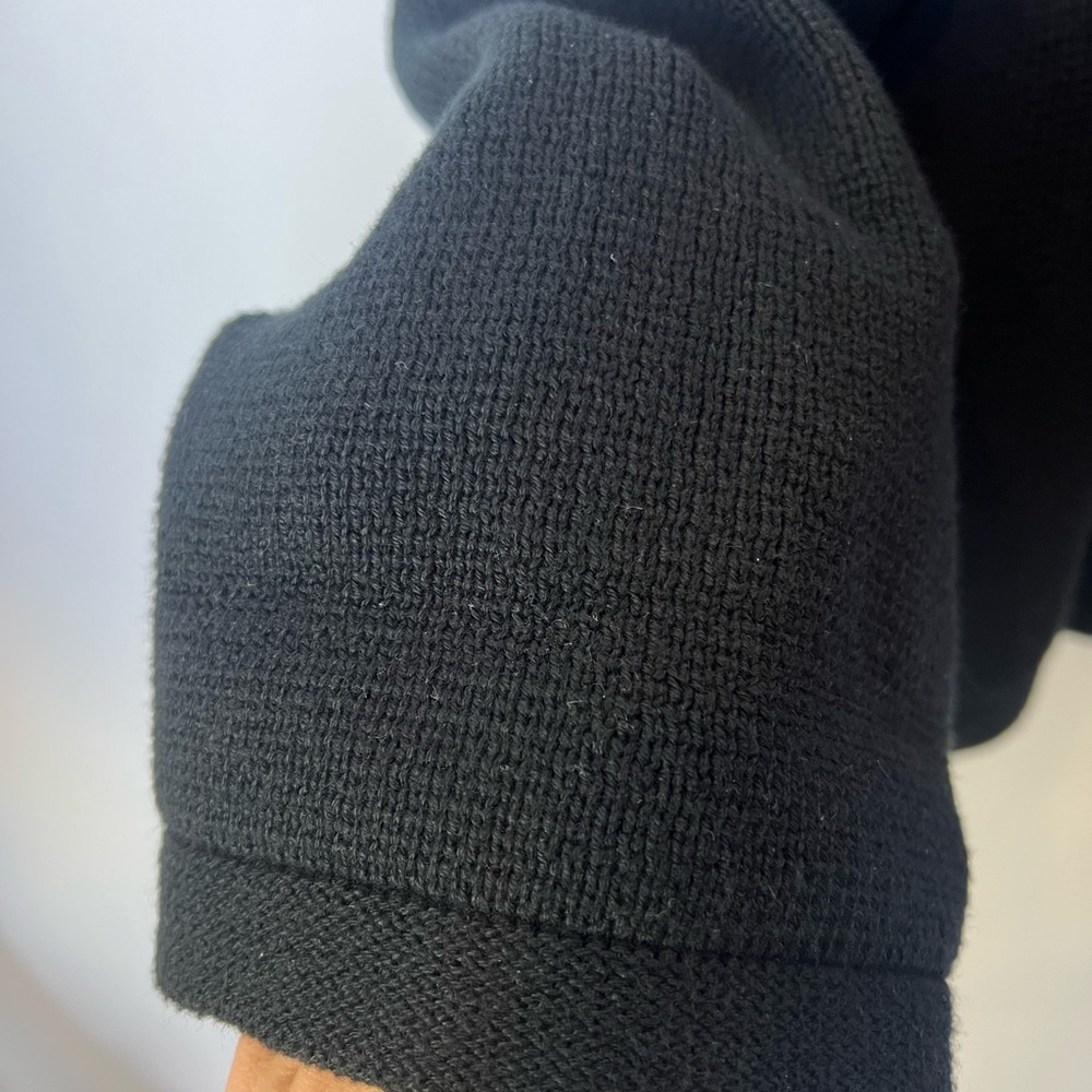 J.Crew Emilie Patch-Pocket Sweater Lady Jacket Cardigan Black Gold‎ Buttons XXL - Picture 9 of 10